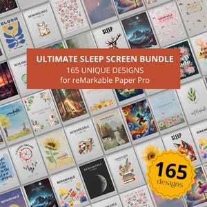 Pacchetto Ultimate Sleep Screen per reMarkable Paper Pro con oltre 165 design, Cover per schermo per reMarkable Paper Pro, Modelli per reMarkable