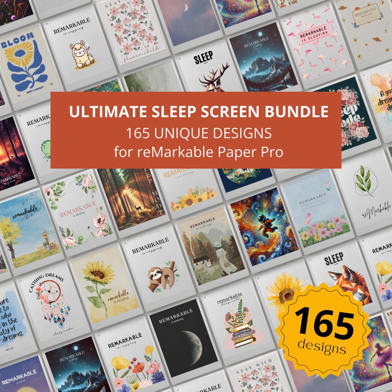 Ultimate Sleep Screen Bundle for reMarkable Paper Pro With 165+ Designs