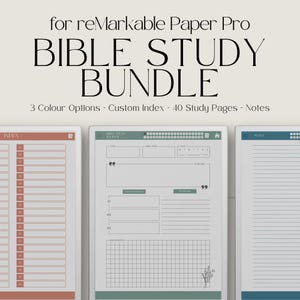 Bible Study Bundle for reMarkable Paper Pro, Bible Study Template, Bible Verse Mapping, Bible Reading Journal, Bible Journal, Bible Planner