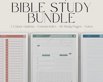 Bible Study Bundle for reMarkable Paper Pro, Bible Study Template, Bible Verse Mapping, Bible Reading Journal, Bible Journal, Bible Planner