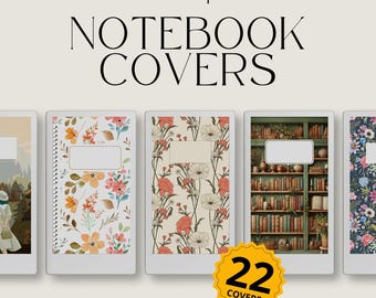 Illustrated Notebook Cover Bundle for reMarkable Paper Pro Move: Floral and Artistic Cover Designs for Customizing Your Notebooks