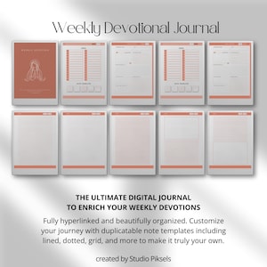 Bible Study Bundle for reMarkable Paper Pro: Bible Study Template, Sermon Notes & Devotional Journal