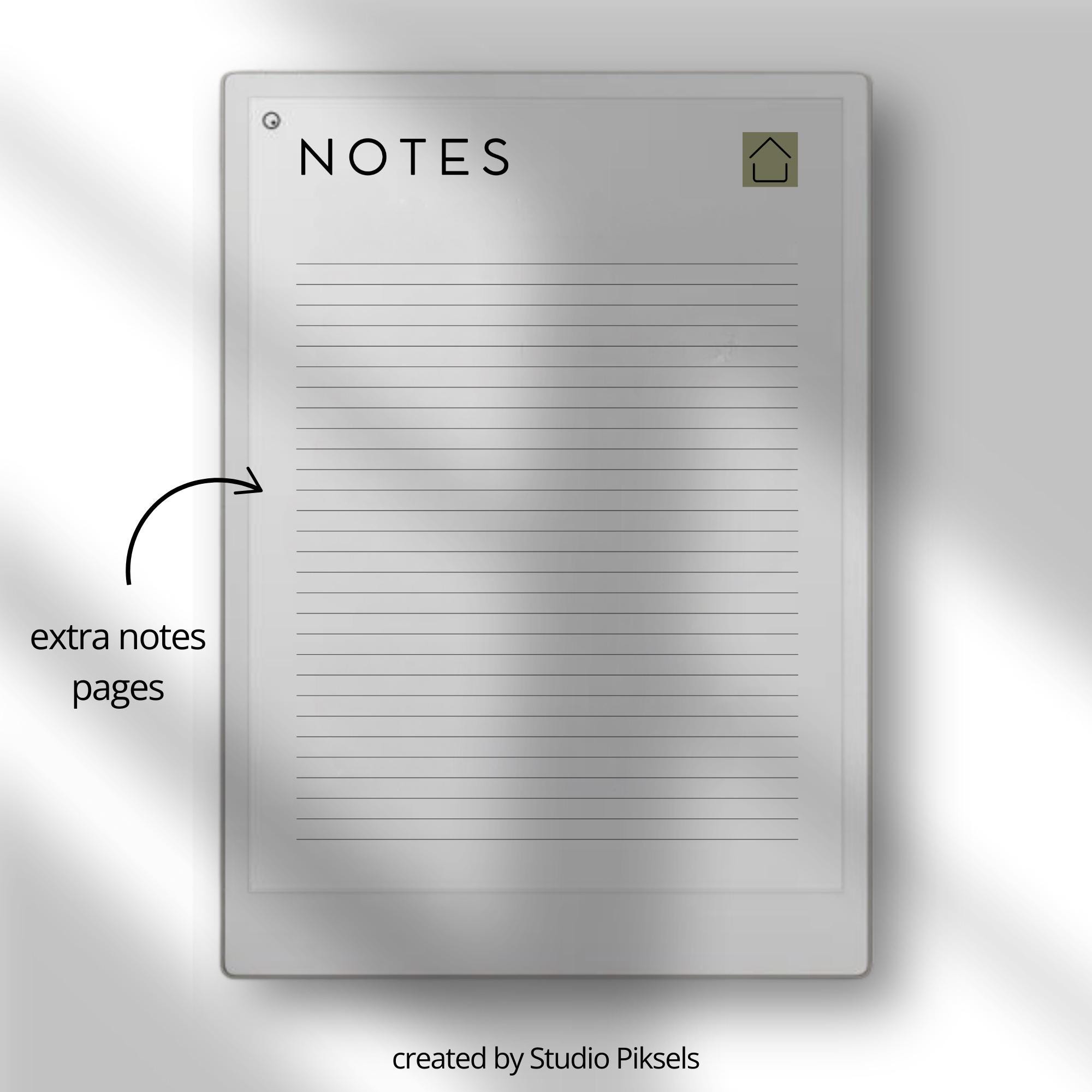 2026 Yearly Meal Planner for Remarkable Paper Pro: Hyperlinked Notebook ...