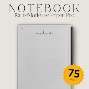 Quaderno per reMarkable Paper Pro, Quaderno Eink minimalista, Quaderno digitale Eink, Quaderno diario, Modello per reMarkable Paper Pro