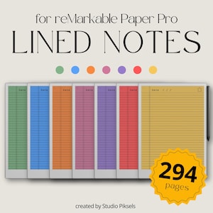 reMarkable Paper Pro 用リーガル パッド ペーパー ノート、カラー リーガル ペーパー ノート、リーガル パッド ノート、ジャーナル テンプレート、ブレイン ダンプ テンプレート
