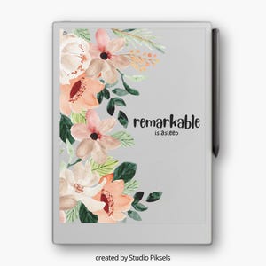 Schermata di sospensione per reMarkable Paper Pro con design botanico, copertina per reMarkable Paper Pro, modelli per reMarkable, regalo per Remarkable