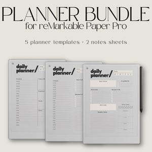 Planner Bundle for reMarkable Paper Pro, Digital Personal Planner, Weekly & Daily Planner for Paper Pro, Minimalist Planner