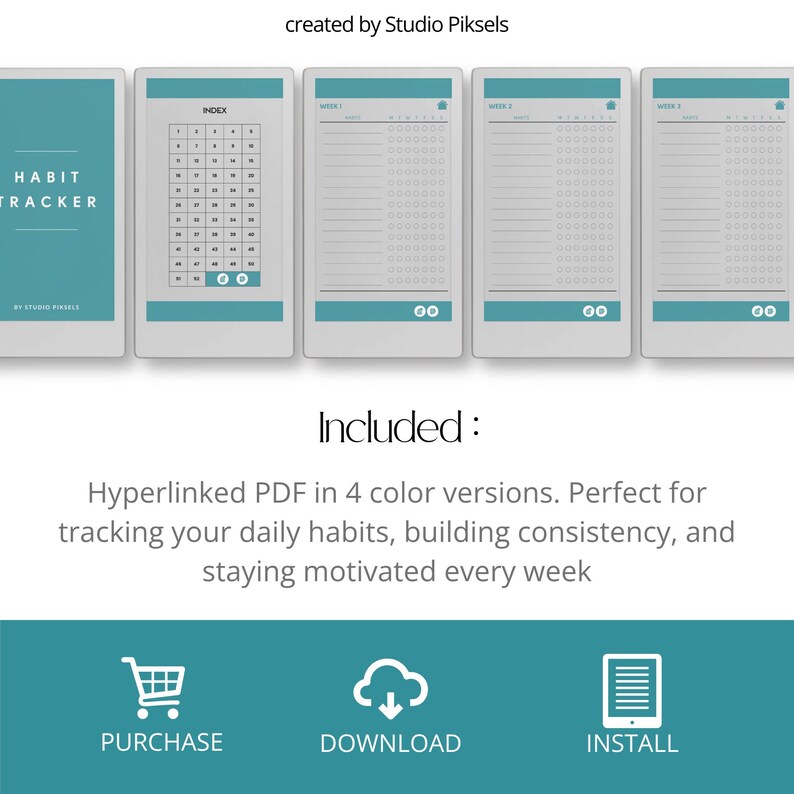 Photo inspiration: Habit Tracker For Remarkable Paper Pro Move 52 Week Habit Photo Inspiration