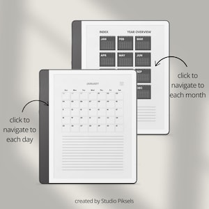 2026 + 2027 Hyperlinked Planner for Kindle Scribe: Digital Daily, Monthly, and Yearly Planner With Linked Pages (+ 2025 bonus)
