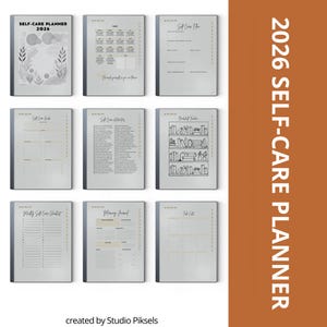 2026 Self Care Planner for reMarkable 2: Wellness Journal With Calendars, Trackers, Vision Boards and Monthly Planning Pages