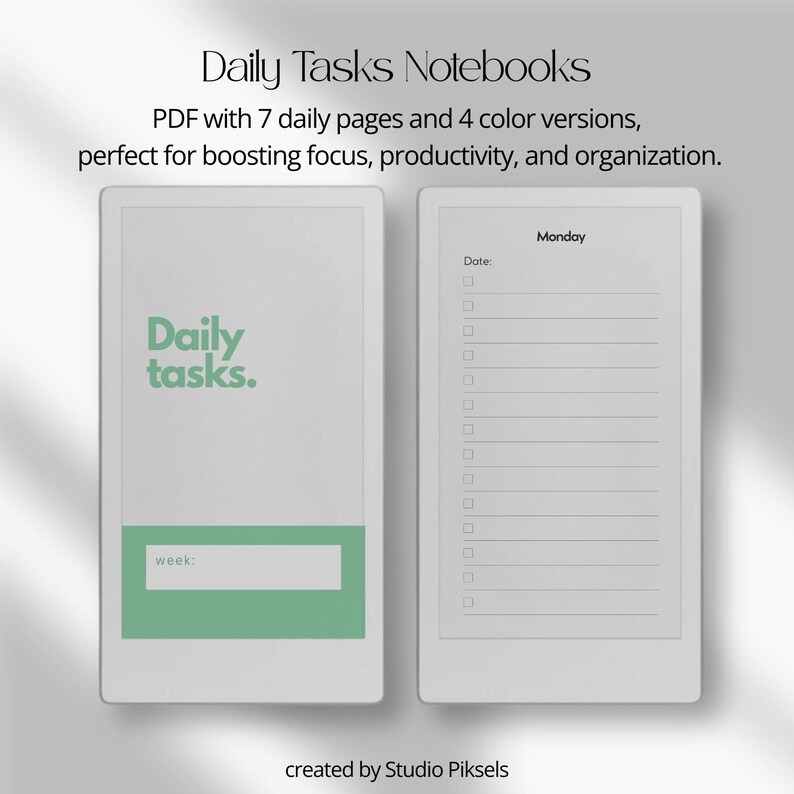 Task Planners for Remarkable Paper Pro Move: to Do List Templates, Task ...