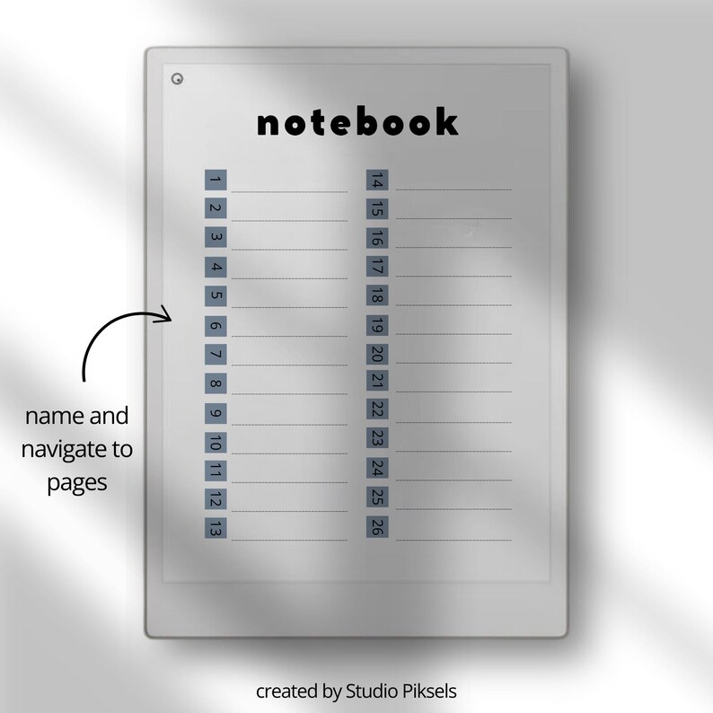 Hyperlinked Notebook Bundle for reMarkable Paper Pro