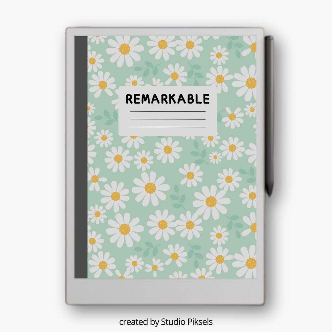 Sleep Screen for Remarkable Paper Pro With Daisy Design, Cover for ...