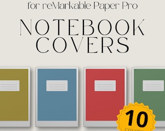 Notebook Cover for reMarkable Paper Pro, Cover Bundle for reMarkable, Notebook for reMarkable, Gift For Remarkable, Notebook Bundle