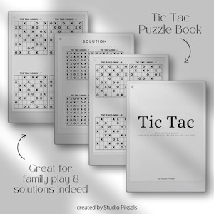 Mega Puzzle Book Bundle for reMarkable: Sudoku, Tic Tac Logic Puzzles, Crosswords and Word Search Puzzles for reMarkable
