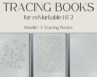 Tracing Book Bundle for reMarkable 2, Eink Adult Tracing Book, Calming Tracing Book for reMarkable 2,  eInk Tracing Book