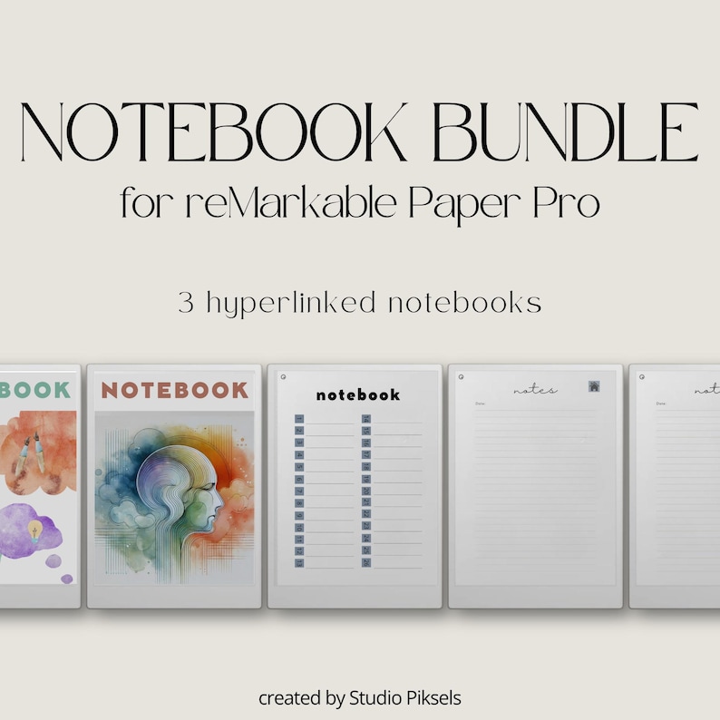 Hyperlinked Notebook Bundle for reMarkable Paper Pro