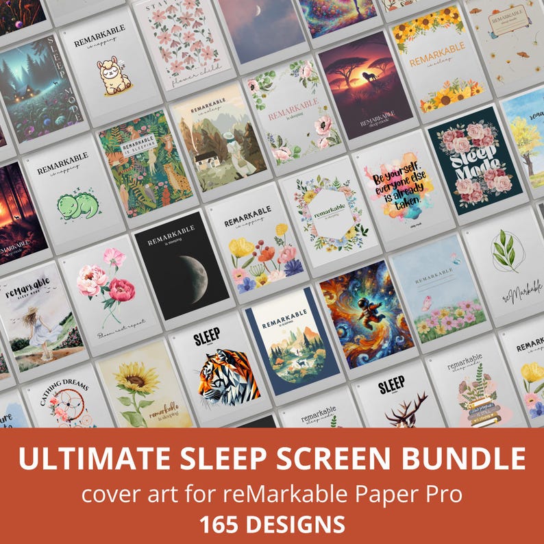 Ultimate Sleep Screen Bundle for reMarkable Paper Pro With 165+ Designs