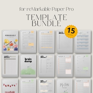 Pacchetto iniziale per reMarkable Paper Pro, Modelli per reMarkable Paper Pro, Planner per reMarkable Paper Pro, Pacchetto iniziale eInk immagine 1
