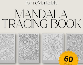 Mandala Tracing Book for reMarkable Paper Pro, Eink Adult Tracing Book, Calming Tracing Book for reMarkable, Eink Tracing Book, Mandala Book