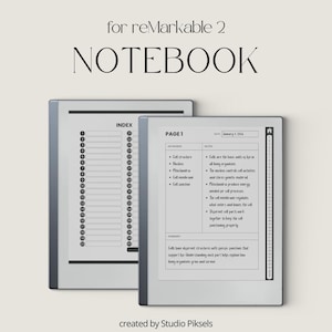 Cornell Notebook Bundle for reMarkable Paper Pro: 3 Hyperlinked Cornell Notes with Custom Index, Interactive Sections & 144 Note Pages