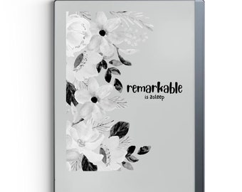 Pantalla de sueño para reMarkable con diseño botánico, Funda para reMarkable, Plantillas para reMarkable, Regalo para Remarkable, Pantalla de sueño para tableta