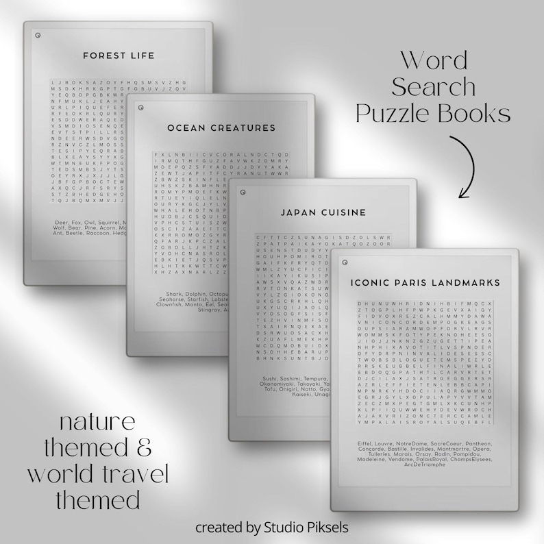 Mega Puzzle Book Bundle for reMarkable: Sudoku, Tic Tac Logic Puzzles, Crosswords and Word Search Puzzles for reMarkable