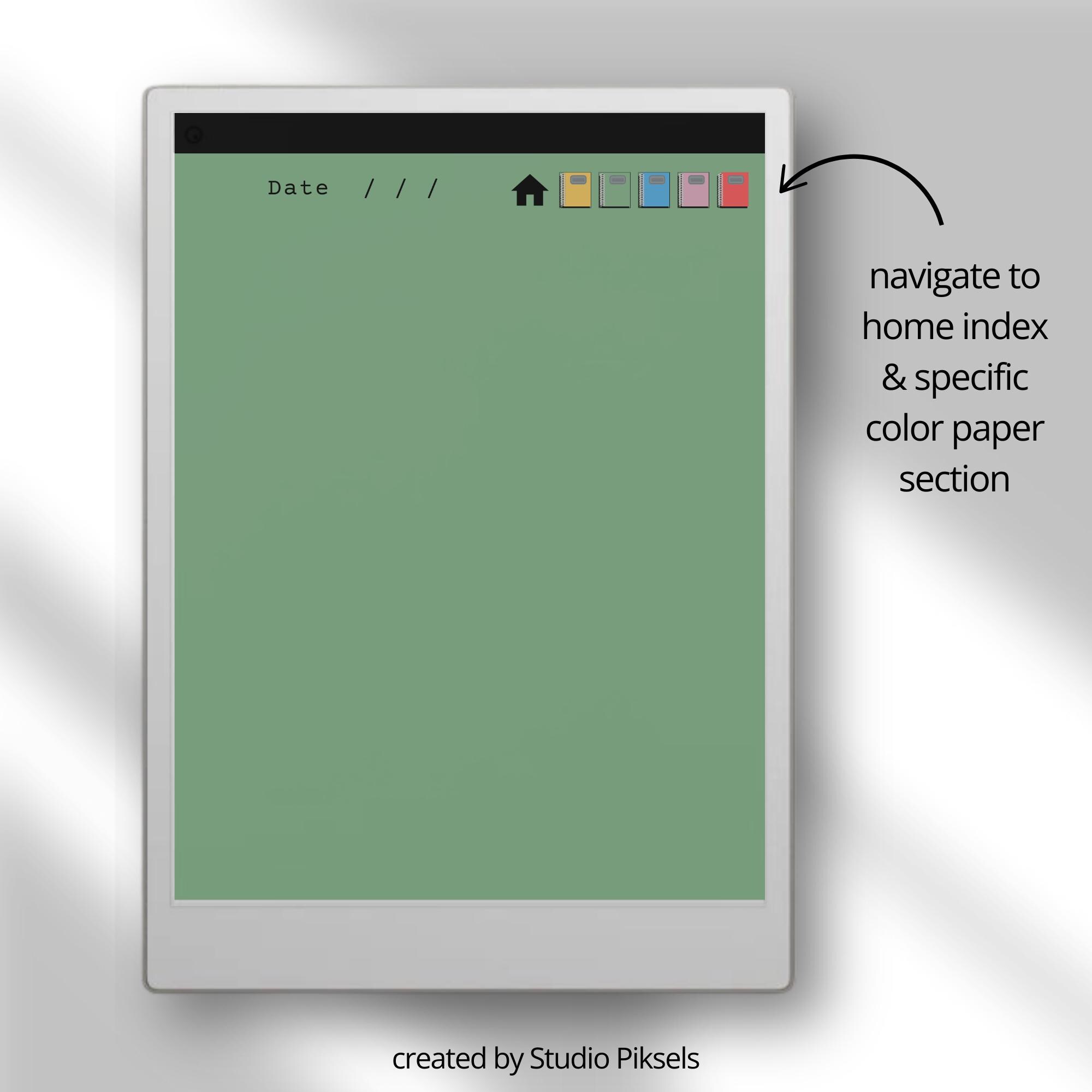 Notebook XL for Remarkable Paper Pro: Interactive Notes Template With 5 ...