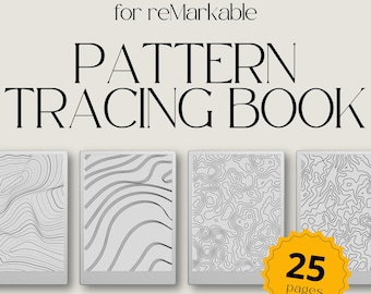 Cahier de traçage de motifs pour reMarkable Paper Pro, Cahier de traçage pour adultes à encre électronique, Cahier de traçage apaisant pour reMarkable, Cahier de traçage anti-stress