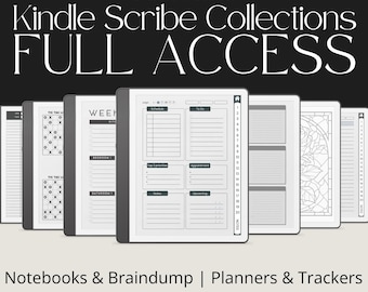 Full Shop Access to Kindle Scribe Collections, Productivity Templates for Kindle Scribe, Planner, Notebook & Templates Bundle