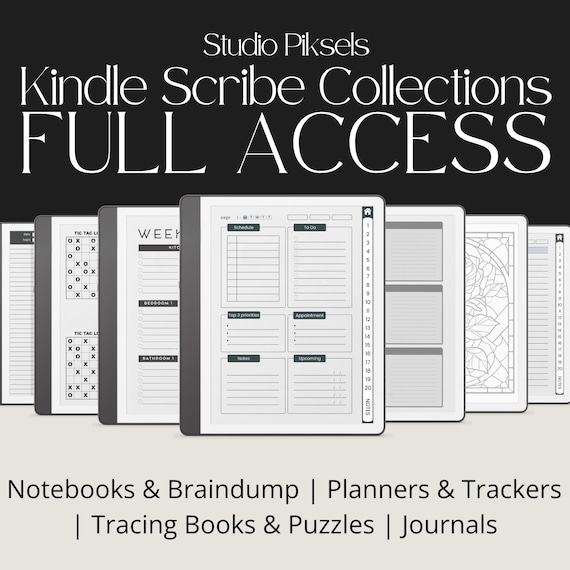 Full Shop Access to Kindle Scribe Collections, Productivity Templates for Kindle Scribe, Planner, Notebook & Templates Bundle