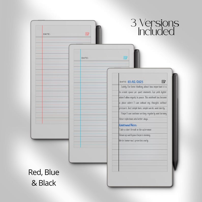 Creative Notebook Rulings Minimalist Notebook for Remarkable Paper Pro Move: Legal Ruled Lined ...