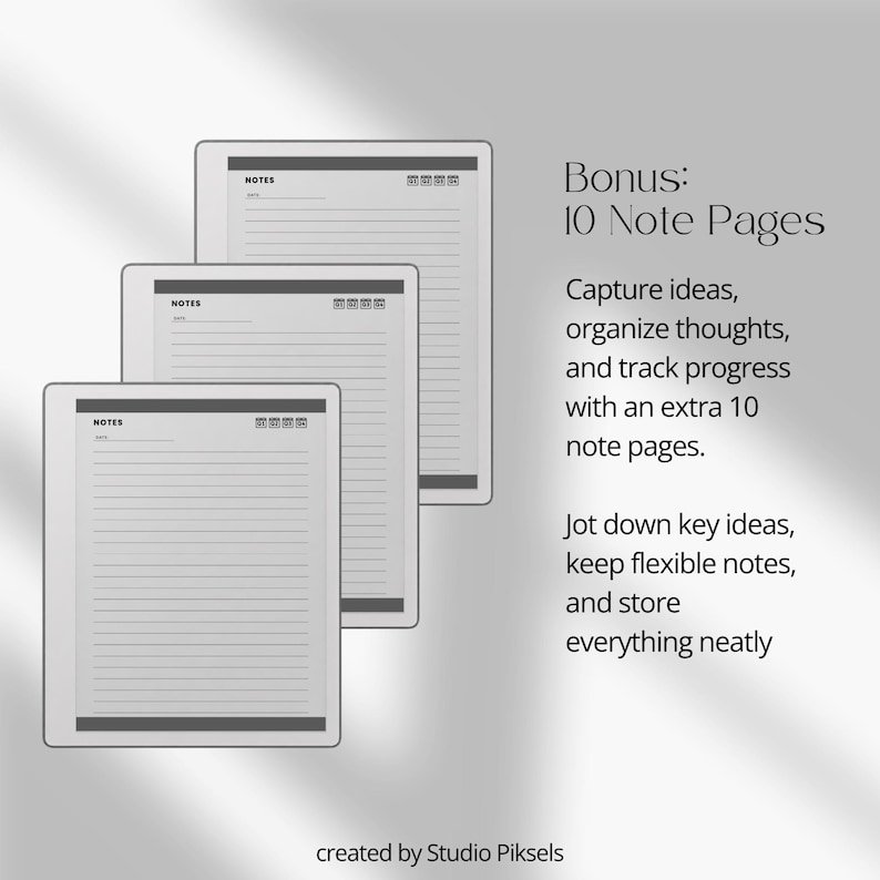 Hyperlinked Weekly Planner for reMarkable Paper Pure: Linked 2026 + 2027 Weekly Calendar With Quarterly Overview and Week Priority Planners