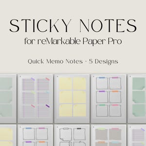 Sticky Notes Bundle for reMarkable Paper Pro, Note Templates for reMarkable, Memo Notes for reMarkable Paper Pro, Digital Eink Quick Notes