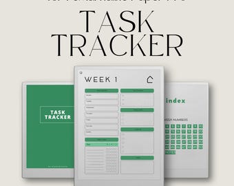 Task Tracker for reMarkable Paper Pro: Hyperlinked 52-Week Planner With Weekly Overview, Priorities, Goals, To-Do Lists and Habit Tracking