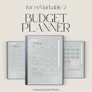 2026 Budgetplaner für reMarkable Paper Pro: Geldplaner mit monatlichen Kalendern, Sparbuch und Budget-Arbeitsblättern