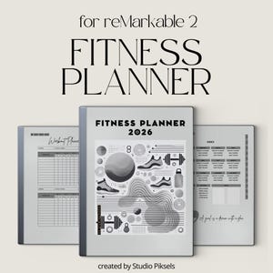 2026 Fitness Planner for Kindle Scribe: Monthly Workout Planner With Monthly Calendars, Habit Trackers, Goal Setting and Workout Tracking