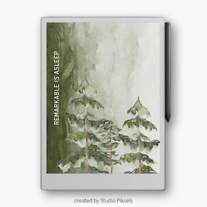 Schermata di sospensione per reMarkable Paper Pro con design forestale, copertina per reMarkable Paper Pro, modelli per reMarkable, regalo per Remarkable