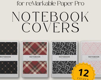 Classic Notebook Cover für reMarkable Paper Pro, Cover Bundle für reMarkable, Notizbuch für reMarkable, Geschenk für Remarkable, Notebook Bundle