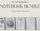 Hyperlinked Notebook Bundle for reMarkable 2, Minimalist Notebook, Digital Notebook Eink Tablet, Journal Notebook, Template for reMarkable