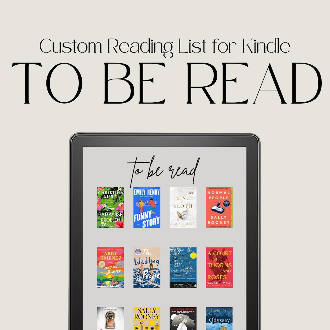 Custom Kindle to Be Read List, Personalized Kindle TBR, TBR Kindle ...