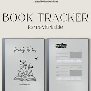 Quaderno di lettura per reMarkable, Tracker di lettura con collegamento ipertestuale per tablet Eink, Modello di recensione di libri digitali, Modello per reMarkable