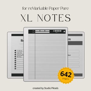Legal Pad Paper Notebooks for reMarkable: 6 Interactive Notebooks With Custom Index and Lined Paper Layout for Journal, Notes & Brain Dump