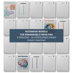 Hyperlinked Notebook Bundle for reMarkable Paper Pro