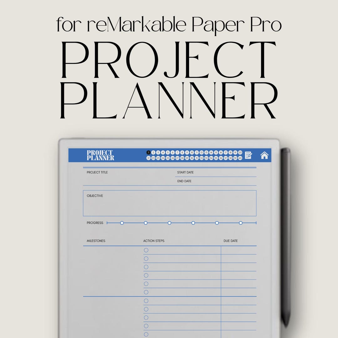 Project Planner for Remarkable Paper Pro: Interactive Business Planner ...