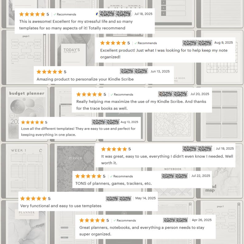 Full Shop Access to Kindle Scribe Collections, Productivity Templates for Kindle Scribe, Planner, Notebook & Templates Bundle