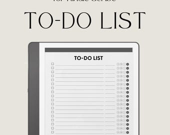 Interactive To Do List Notebook for Kindle Scribe: Hyperlinked To Do List Templates, Task Tracker, Checklist Template, Digital Task List