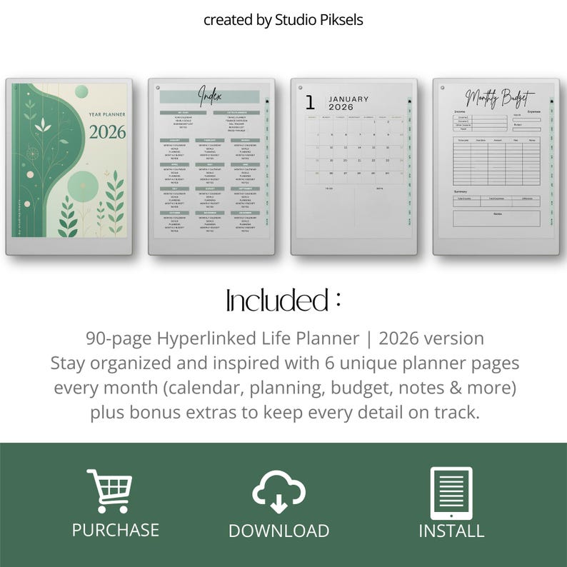 2026 Ultimate Life Planner for Remarkable Paper Pro: Hyperlinked ...