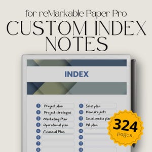 Hyperlinked Cornell Notes Bundle for reMarkable Paper Pro, Minimalist Eink Notebook, Digital Notebooks, Cornell Template, Cornell Notebook