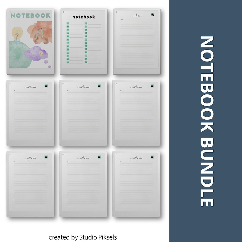 Hyperlinked Notebook Bundle for reMarkable Paper Pro